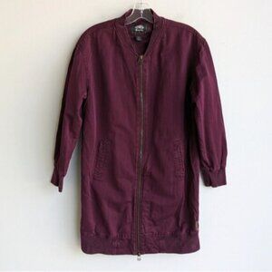 Roots cotton blend canvas zip jacket